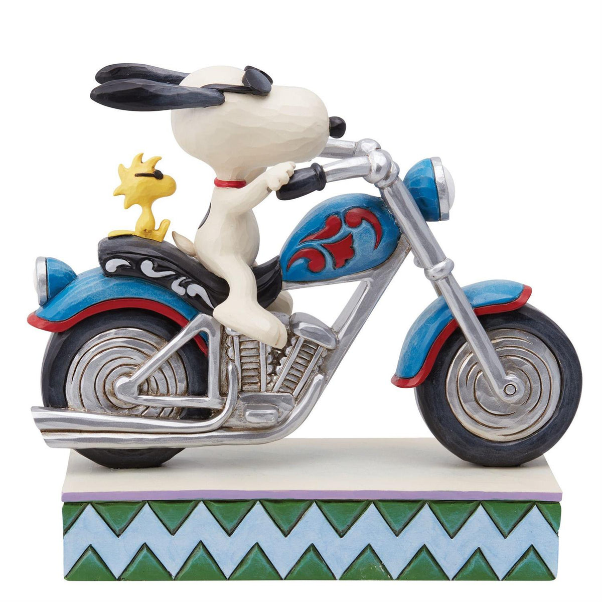Jim Shore x Peanuts - Snoopy & Woodstock Riding Motorcycle