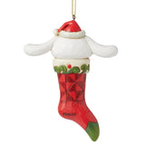 "Sale" Jim Shore x Sanrio - Cinnamoroll in Christmas Stocking Hanging Ornament 6015966