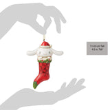 "Sale" Jim Shore x Sanrio - Cinnamoroll in Christmas Stocking Hanging Ornament 6015966