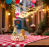 Jim Shore Disney Traditions - Lady and The Tramp Spaghetti Dinner for Two Figurine 6016899