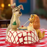 Jim Shore Disney Traditions - Lady and The Tramp Spaghetti Dinner for Two Figurine 6016899