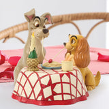 Jim Shore Disney Traditions - Lady and The Tramp Spaghetti Dinner for Two Figurine 6016899