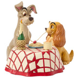 Jim Shore Disney Traditions - Lady and The Tramp Spaghetti Dinner for Two Figurine 6016899