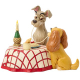 Jim Shore Disney Traditions - Lady and The Tramp Spaghetti Dinner for Two Figurine 6016899