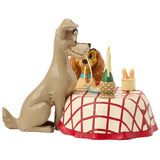 Jim Shore Disney Traditions - Lady and The Tramp Spaghetti Dinner for Two Figurine 6016899