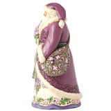 Jim Shore Heartwood Creek - Royal Holiday Cheer Purple Santa Figurine 6017004