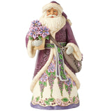 Jim Shore Heartwood Creek - Royal Holiday Cheer Purple Santa Figurine 6017004