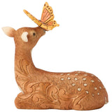 Jim Shore Heartwood Creek - Deer with Butterfly Figurine 6017783
