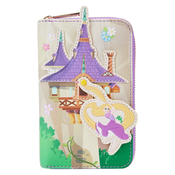 "Sale" Loungefly Disney - Tangled Rapunzel Swinging from Tower Ziparound Wallet WDWA2608
