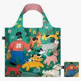 "Sale" LOQI Art Recycled Tote Bag - Dog Walker by Tess Smith-Roberts