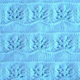 Hand Knitted Baby Blanket - Pastel Blue Floral Pattern