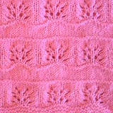Hand Knitted Baby Blanket - Fuchsia Hot Pink Floral Pattern