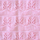 Hand Knitted Baby Blanket - Pastel Pink Floral Pattern