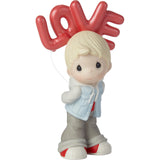 "Sale" Precious Moments - I Can't Hide My Love For You Boy Porcelain Figurine 202002