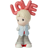 "Sale" Precious Moments - I Can't Hide My Love For You Boy Porcelain Figurine 202002