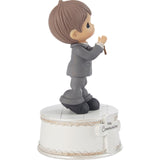 "Sale" Precious Moments - Holy Communion Boy Musical Figurine 212103