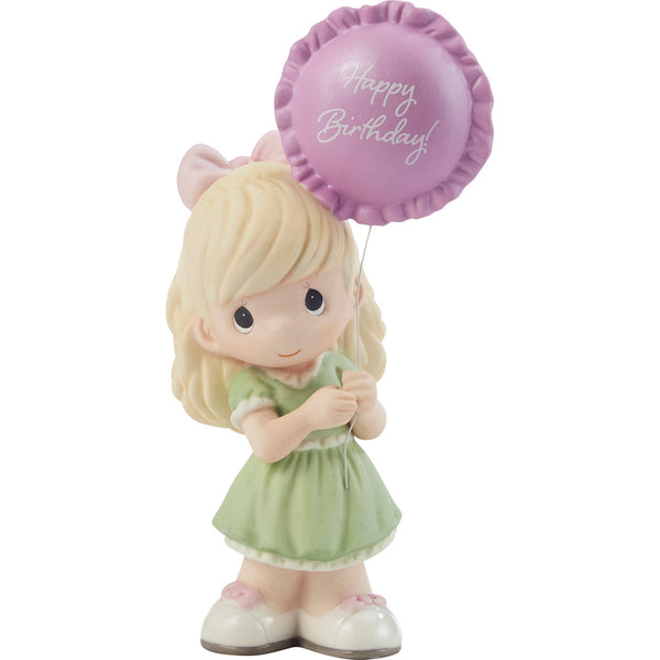 Precious Moments - Happy Birthday! Girl with Pink Balloon Porcelain Figurine 216007