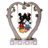 Jim Shore Disney Traditions - Mickey & Minnie on Heart-Shaped Swing Figurine 6008328