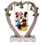 Jim Shore Disney Traditions - Mickey & Minnie on Heart-Shaped Swing Figurine 6008328