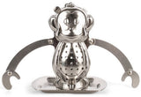 "Sale" Kikkerland - Metal Monkey Hanging Tea Infuser with Saucer CU39