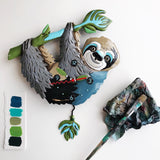Allen Designs - Slow Poke Sloth Animal Swing Pendulum Wall Clock P1926