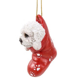 Pacific Giftware - Stocking Pups Bichon Frise Dog Ornament 12463