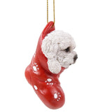 Pacific Giftware - Stocking Pups Bichon Frise Dog Ornament 12463