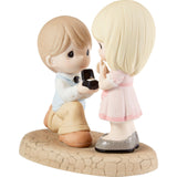 Precious Moments - Will You Marry Me Proposal Wedding Ring Porcelain Figurine 133022