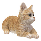 Pacific Giftware - Tabby Cat Laying Down Figurine 14878