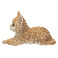 Pacific Giftware - Tabby Cat Laying Down Figurine 14878