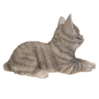 Pacific Giftware - Gray Blue Cat Laying Down Figurine 14879