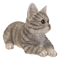 Pacific Giftware - Gray Blue Cat Laying Down Figurine 14879