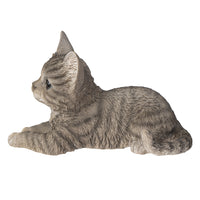 Pacific Giftware - Gray Blue Cat Laying Down Figurine 14879