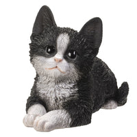 Kitty Cats™ - Black & White Cat Laying Down Figurine 14880