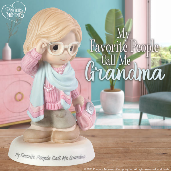 Precious Moments - My Favorite People Call Me Grandma Porcelain Figurine 183008