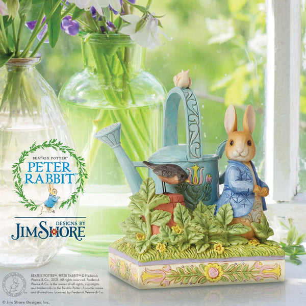 Jim Shore Beatrix Potter - Peter Rabbit with Watering Can Figurine 6008744