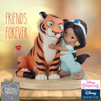 Precious Moments Disney - Friends Forever Jasmine & Raja Tiger Aladdin Figurine 203066