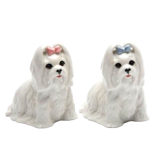 Fine Porcelain Tableware - Maltese Dog Salt & Pepper Shakers 20868