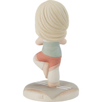 "Sale" Precious Moments - Breath More Worry Less Yoga Meditation Porcelain Figurine 212008