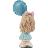 "Sale" Precious Moments - Thinking of You Girl with Blue Balloon Porcelain Figurine 216009