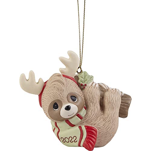 "Clearance Sale" Precious Moments - 2022 Christmas Animal Dated Porcelain Sloth Ornament 221009