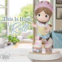 "Sale" Precious Moments - This Is How I Roll Girl Roller Skate Porcelain Figurine 223005