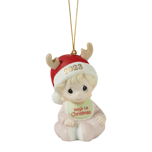 Precious Moments - 2023 Dated Ornament Baby Girl's 1st Christmas 231005