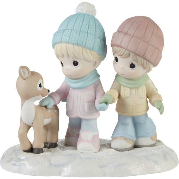 Precious Moments - A Winter Walk Is Warmer With You Porcelain Figurine 231038