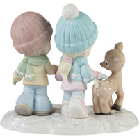 Precious Moments - A Winter Walk Is Warmer With You Porcelain Figurine 231038