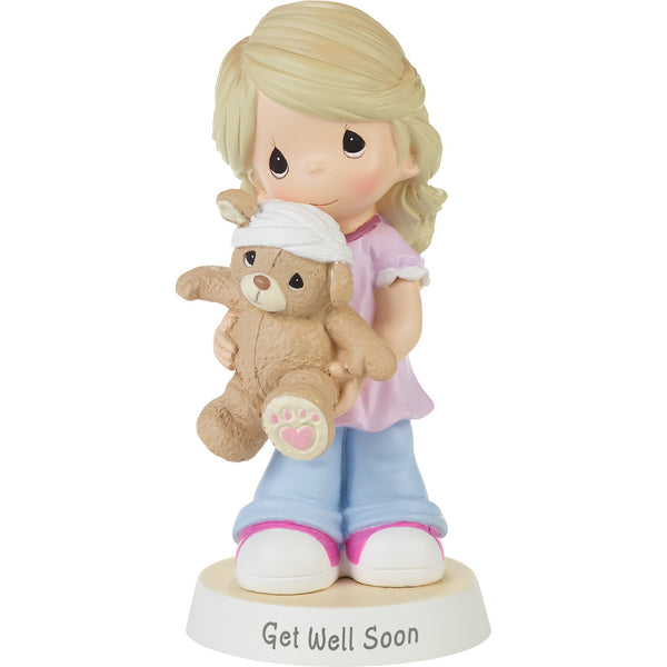 Precious Moments - Get Well Soon Girl with Teddy Bear Figurine 232410