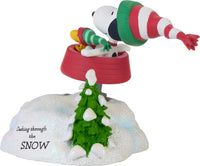 Precious Moments x Peanuts - Dashing Through The Snow Rocking Musical Figurine 237105