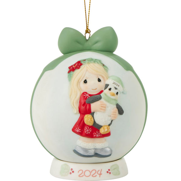 Precious Moments - Have Yourself A Merry Little Merry Christmas 2024 Dated Porcelain Ball Ornament 241003
