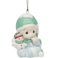 Precious Moments - Baby's First Christmas 2024 Dated Porcelain Ornament Boy 241006