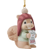 Precious Moments - Have You Been Nutty Or Nice? 2024 Dated Porcelain Animal Ornament 241009